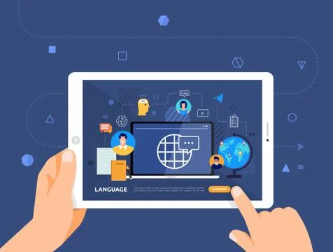 Online educatins concept Stock Illustration
