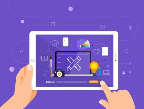 Online educatins concept Stock Illustration