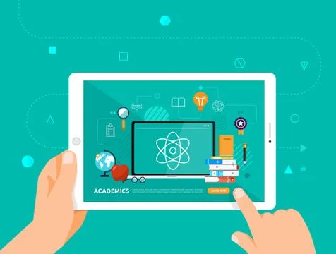 Online educatins concept Stock Illustration
