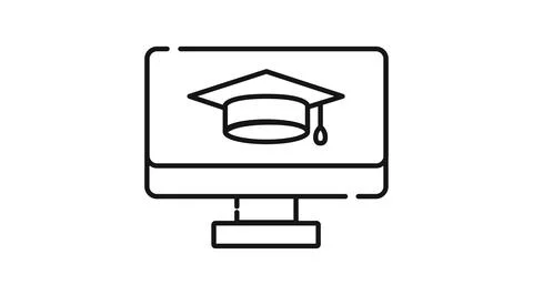 Online education and e-learning icon Stock Illustration