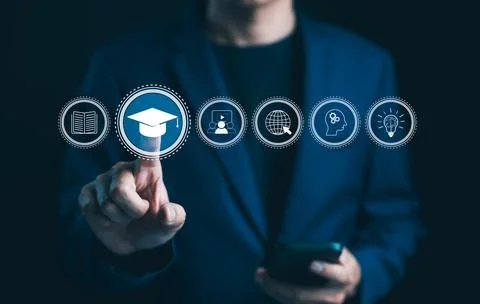 Online education and e-learning concepts. Stock Photos