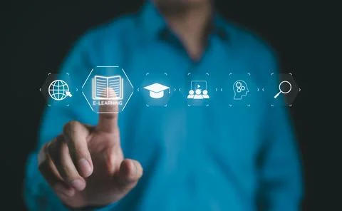 Online education and e-learning concepts. Stock Photos