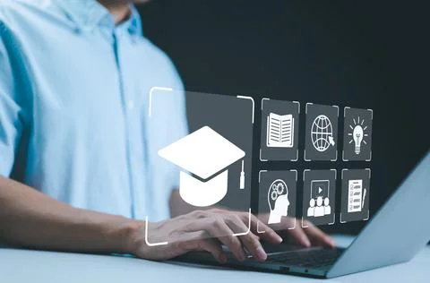 Online Education and E-Learning Concept. Stock Photos