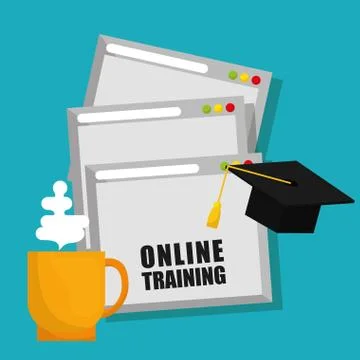 Online education and eLearning Illustration
