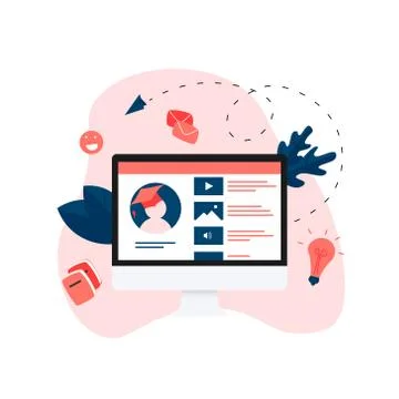 Online education app. E-learning concept Stock Illustration