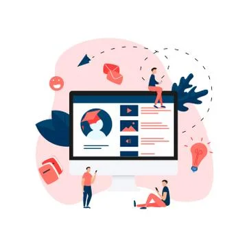 Online education app. E-learning concept Stock Illustration