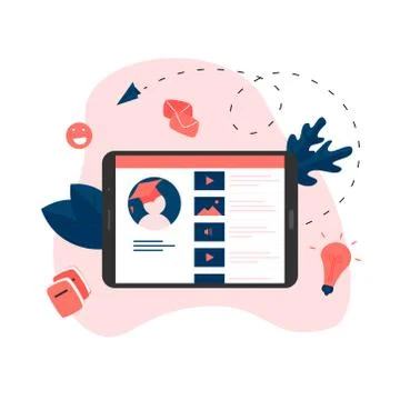 Online education app. E-learning concept.	 Illustrazione stock