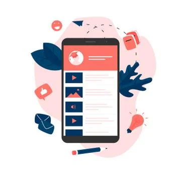 Online education app. E-learning concept.	 스톡 일러스트