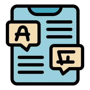 Online education app showing math and alphabet lessons on mobile device Illustrazione stock