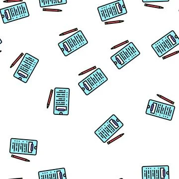 Online education application vector seamless pattern 스톡 일러스트