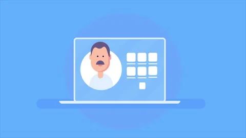 Online education, certified training program with digital mentor. 動画素材 336596514