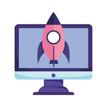 Online education computer startup homework lesson creativity 스톡 일러스트