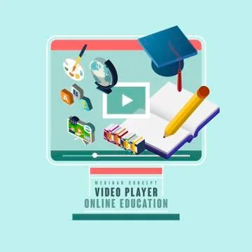 Online education concept イラスト素材