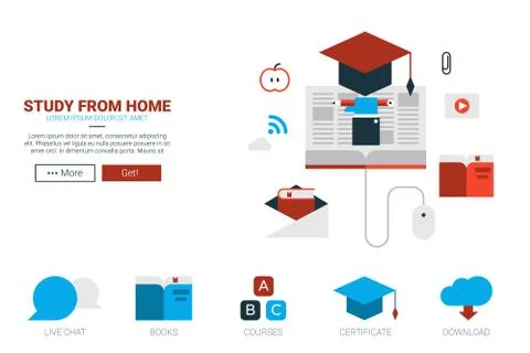 Online education concept Stock-Illustration