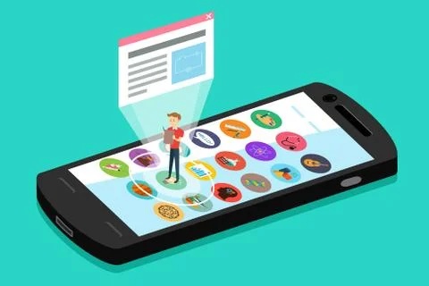 Online Education Concept Illustrazione stock