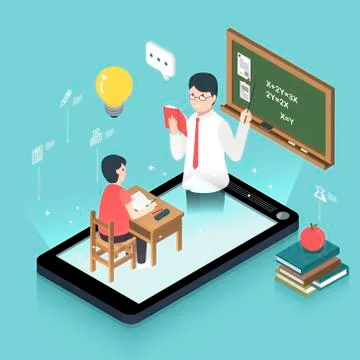 Online education concept Illustrazione stock