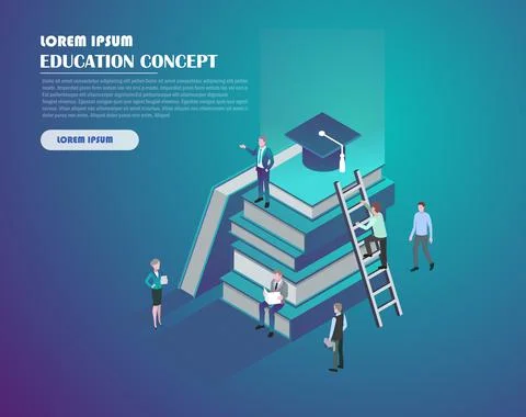 Online education concept Stock Illustration