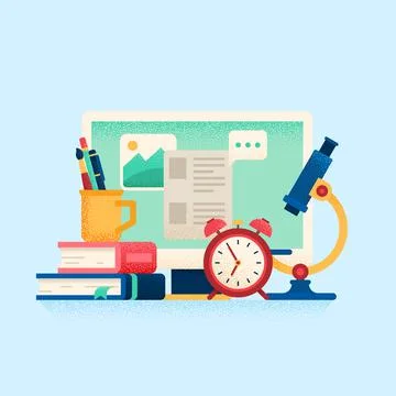 Online education concept Stock Illustration