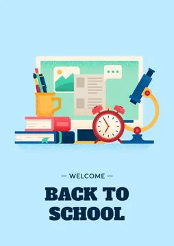 Online education concept. Stock Illustration