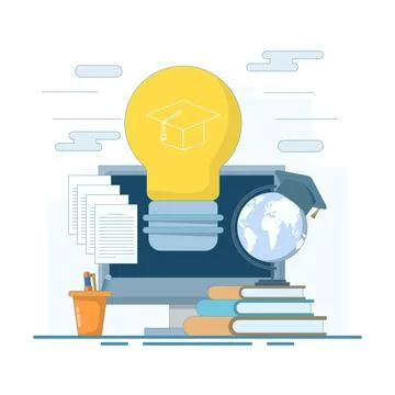 Online education concept Stock-Illustration