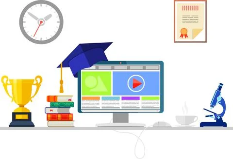 Online Education Concept Stock Illustration