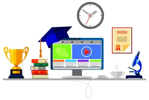 Online Education Concept Stock Illustration