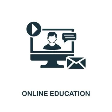 Online Education creative icon. Simple element illustration. Online Education Stock Illustration