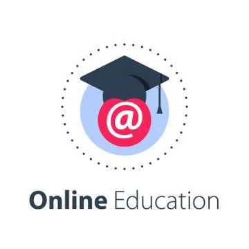 Online education, distant learning, internet academy, web university Stock Illustration