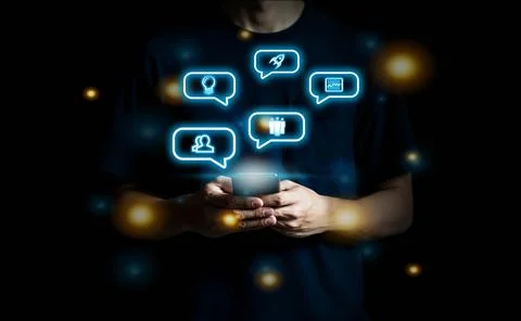Online education E-Learning concept internet technology and social network co Stock Photos