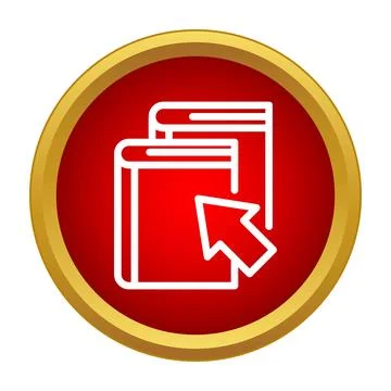 Online education e learning icon clicking books イラスト素材