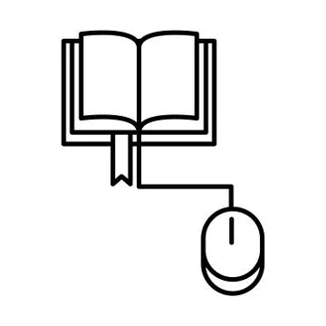 Online education, ebook mouse computer connection, website and mobile training 스톡 일러스트