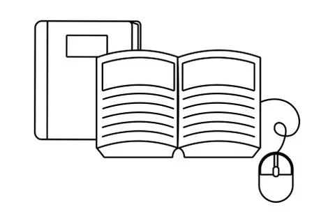 Online education elements cartoon Stock Illustration