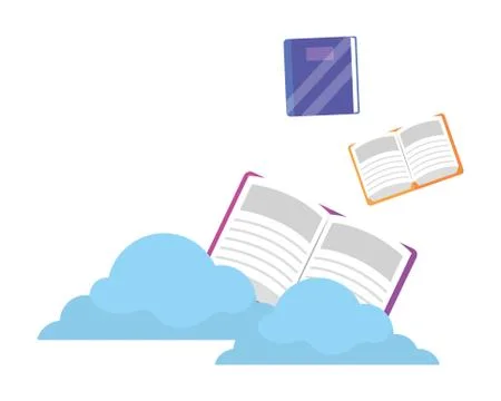 Online education elements cartoon Stock Illustration