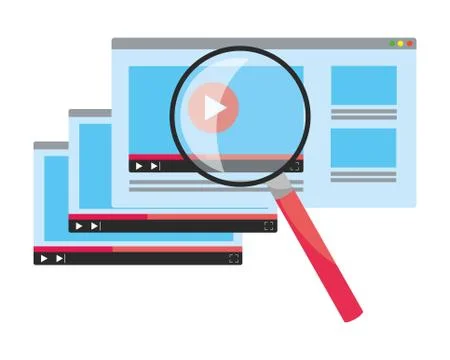 Online education elements cartoon Stock Illustration