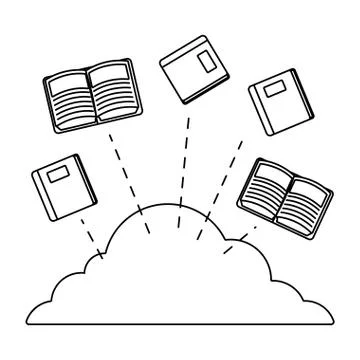 Online education elements cartoon Stock Illustration