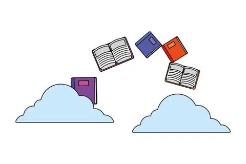 Online education elements cartoon Stock Illustration