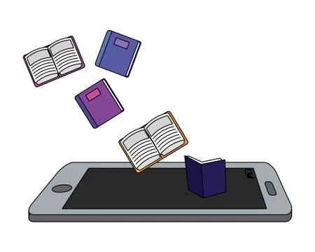 Online education elements cartoon Stockillustratie