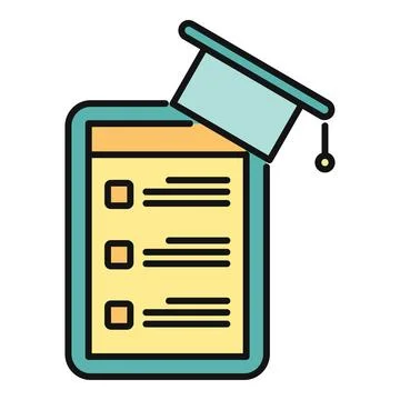 Online education graduating from digital e learning platform Stock Illustration