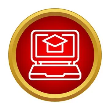 Online education graduating laptop e learning internet concept 스톡 일러스트