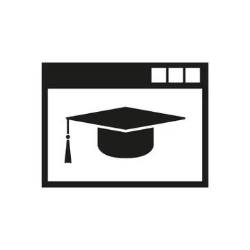 Online education icon. vector design. symbol. web. graphic. JPG. AI. app. logo Stock Illustration