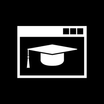 Online education icon. vector design. education symbol. web. graphic. JPG. AI Free Stock Illustration