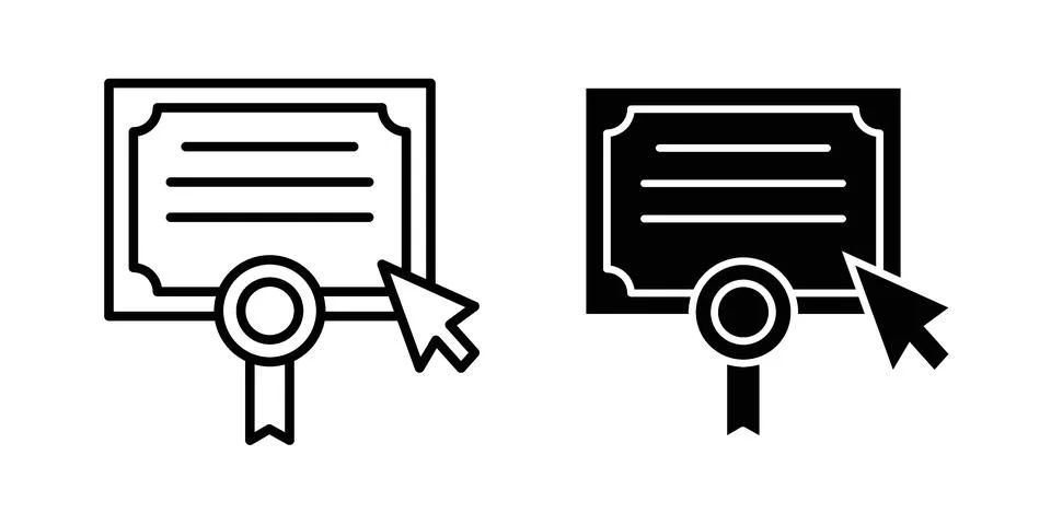 Online education icon for web projects Stock Illustration