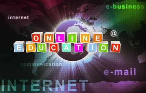 Online education Stock Illustration