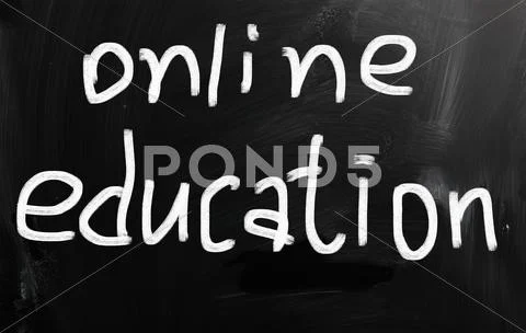 Online education Stock Illustration