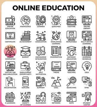 Online Education Illustrazione stock