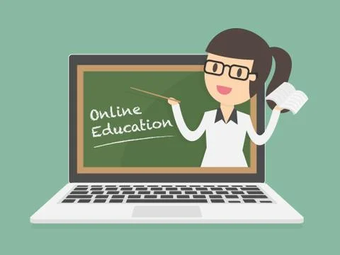 Online Education. Stock Illustration