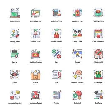 Online Education Illustrazione stock