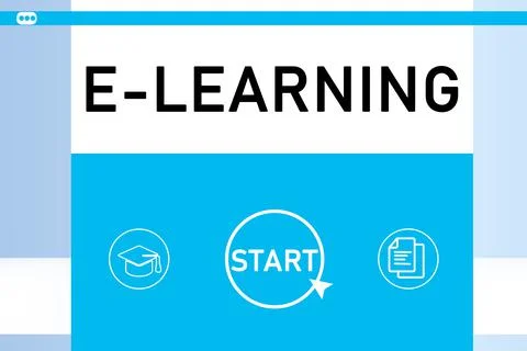 Online education. Interface of website or application for distance learning Stock Illustration