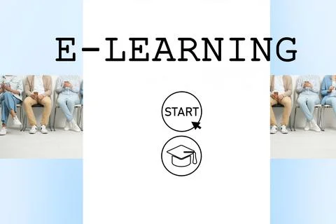 Online education. Interface of website or application for distance learning Stock Photos