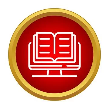 Online education knowledge e learning on computer screen Illustrazione stock